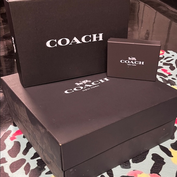 Coach | Bags | Coach Black Box Set With Logo | Poshmark